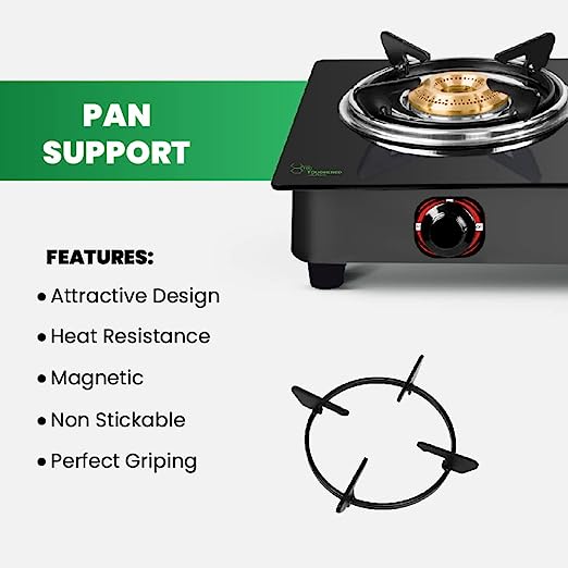 GREENCHEF Ebony 3 Burner Glass Top Gas Stove (Black), Manual Ignition GREENCHEF Ebony 3 Burner Glass Top Gas Stove (Black), Manual Ignition